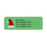 [ Thumbnail: Red Christmas Santa Hat Label ]