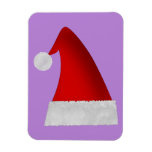 [ Thumbnail: Red Christmas Santa Hat Magnet ]
