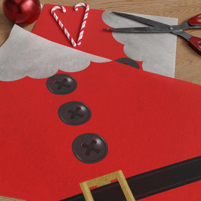 Red Christmas Santa Suit Festive Tissue Paper (A fun and festive red Santa Claus suit inspired tissue paper just for you)