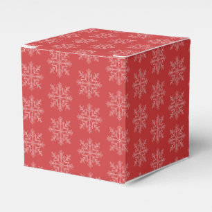 Red christmas snowflake desifn favor boxes