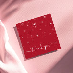 Red Christmas Sparkle Elegant Thank You Gratitude Square Business Card<br><div class="desc">Show your appreciation this holiday season with our Red Christmas Sparkle Elegant Thank You Gratitude Square Business Card! This festive card features a stunning red design adorned with sparkling elements, perfect for conveying your heartfelt gratitude. Ideal for businesses, freelancers, or anyone looking to express thanks during the holidays, it leaves...</div>
