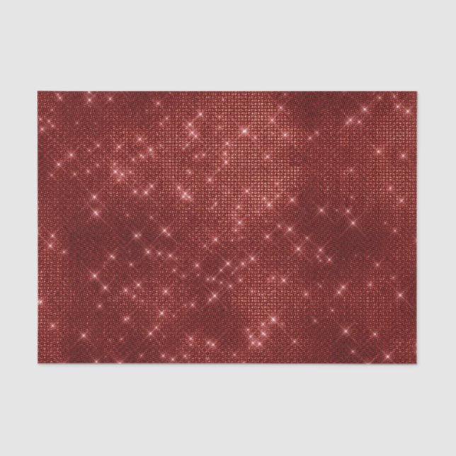 Red Christmas Sparkle Tissue Paper (Front)