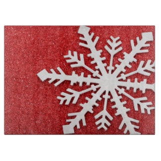 Red Christmas Sparkles Cutting Board