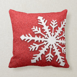 Red Christmas Sparkles Throw Pillow