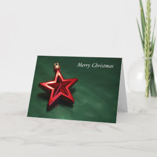 Red Christmas Star Card