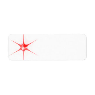 Red Christmas star Label
