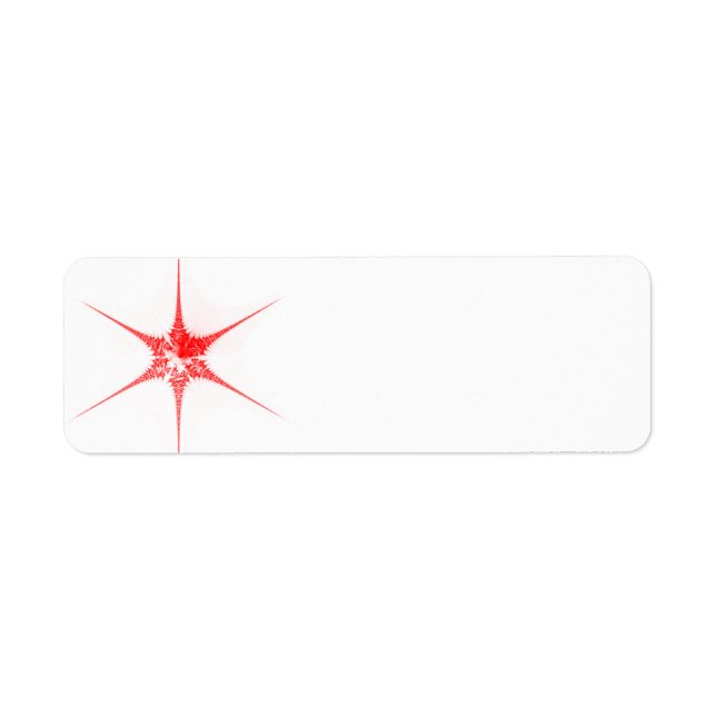 Red Christmas star Label (Front)