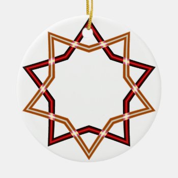 Red Christmas Star Ornament by gothicbusiness at Zazzle