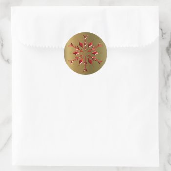 Red Christmas Stars on Gold