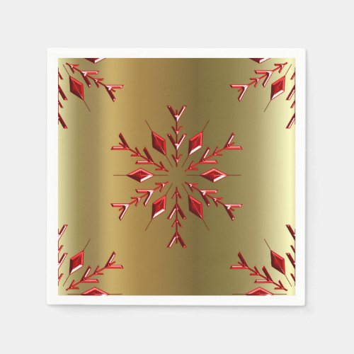 Red Christmas Stars on Gold