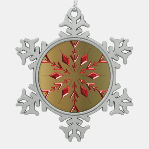 Red Christmas Stars on Gold