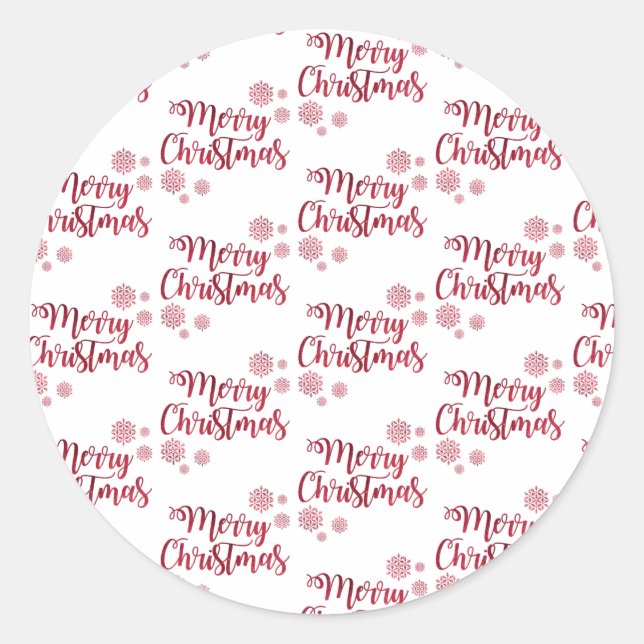 Red Christmas Sticker (Front)