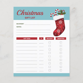 Red Christmas Stocking - Christmas Gift List Plans