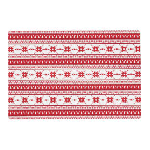Red Christmas Sweater Inspired Pattern Placemat