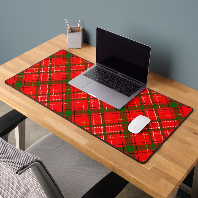 Red Christmas Tartan Plaid Pattern Design  Desk Mat (Creator Uploaded)