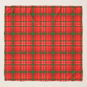 Red Christmas Tartan Plaid Pattern Design  Scarf
