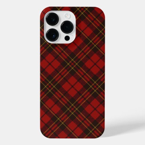 Red Christmas tartan stylish pattern iPhone 14 Pro Max Case