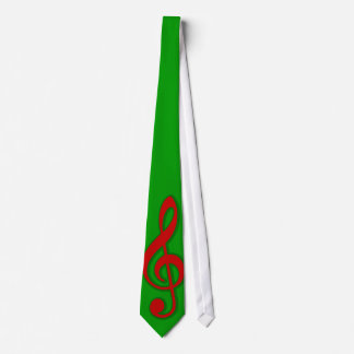 Red Christmas Treble Clef Tie