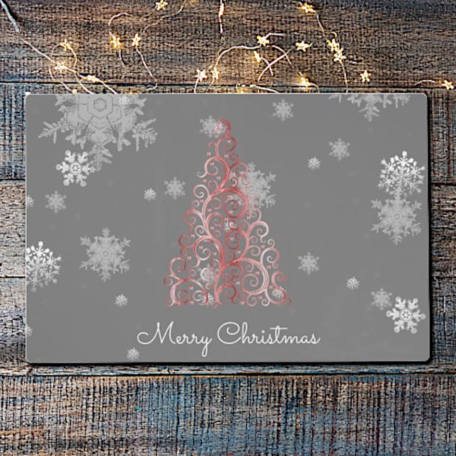 Red Christmas Tree and Snowflakes Placemat (Red Christmas Tree and Snowflakes Placemat)