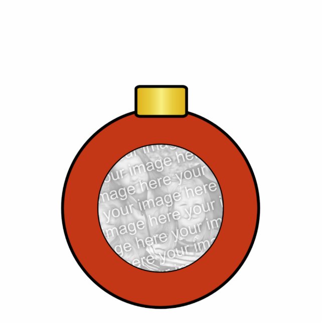 Red Christmas Tree Bulb Custom Ornament (Front)