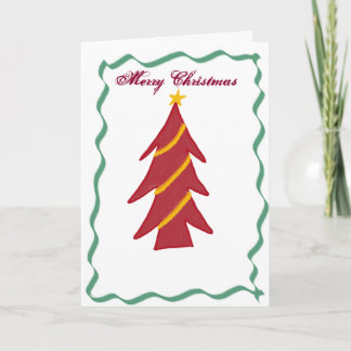 Red Christmas Tree card
