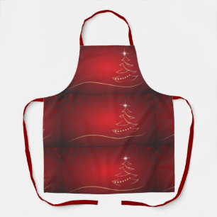 red-christmas-tree-christmas apron