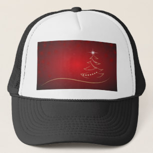 Red Christmas Tree Christmas Merry Christmas Trucker Hat