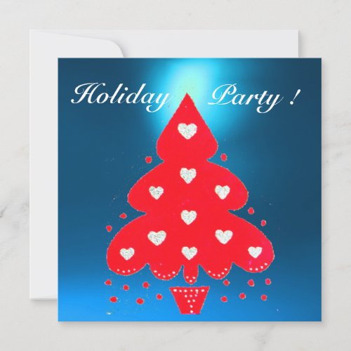 RED CHRISTMAS TREE HOLIDAY PARTYEmerald Invitation