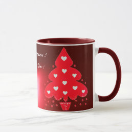 RED CHRISTMAS TREE HOLIDAY PARTY red Mug