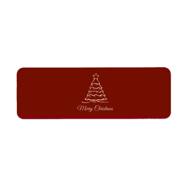 Red Christmas Tree Label (Front)