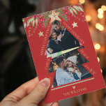 Red Christmas Tree Multi-Photo Holiday Card<br><div class="desc">Personalized Red Christmas Tree Multi-Photo Holiday Card – Elegant Family Name Greeting. Celebrate this holiday season with a customisable, elegant greeting card that brings together your favourite family memories. This red-toned Christmas tree design frames multiple photos of your loved ones, making it a perfect keepsake or mail-out card for your...</div>