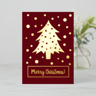 Red Christmas Tree Xmas Holiday with Your Words