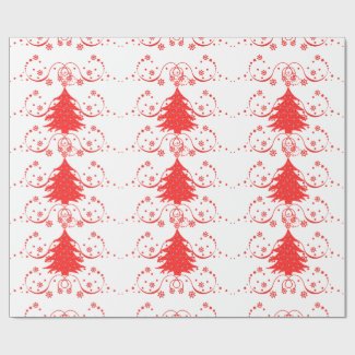 Red Christmas Trees and Stars