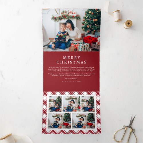 Red Christmas Tri_fold Card