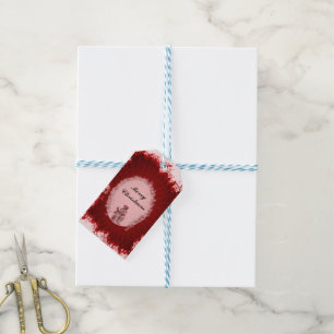 Red Christmas with snowman Gift Tags