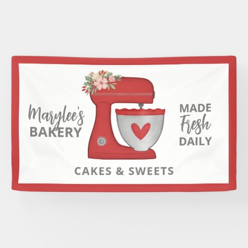 Red Christmtmas Bakery Business Pastry Chef Banner