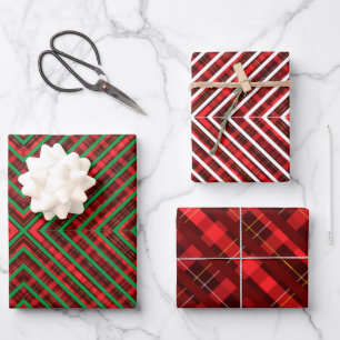 red chritmas wrapping paper sheets