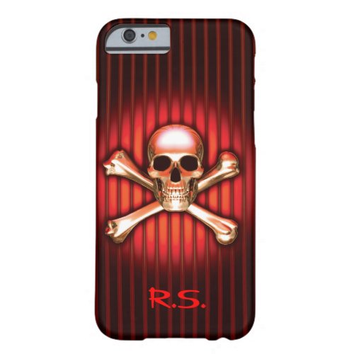 Red Chrome Skull and Crossbones iPhone 6 Case