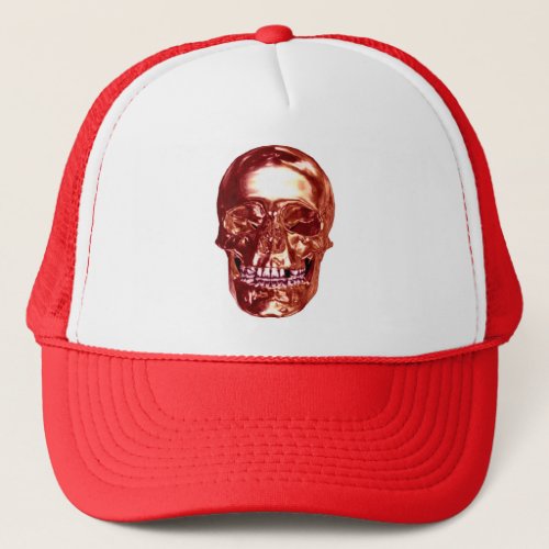 Red Chrome Skull Hat