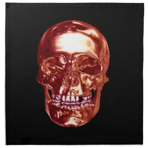 Red Chrome Skull Napkins