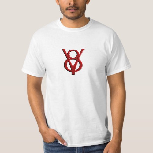 Red Chrome V8 Logo T_Shirt
