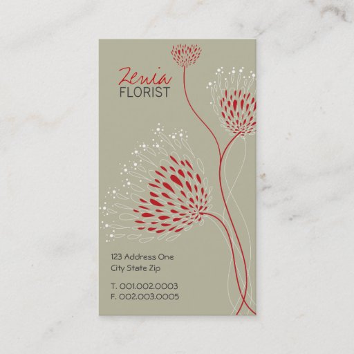 Customizable Chrysanthemum Flowers Floral Elegant Chic Business Business Card