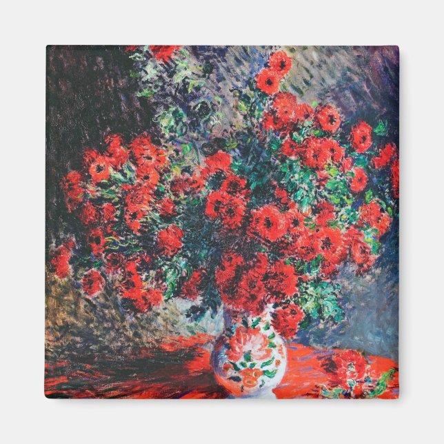 Red Chrysanthemum, Monet Magnet (Front)
