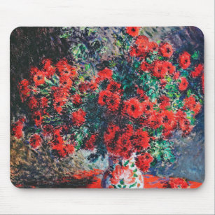 Red Chrysanthemum, Monet Mouse Pad