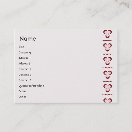 Red Cintemani - Chubby Business Card Templates