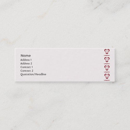 Red Cintemani - Skinny Business Card Template
