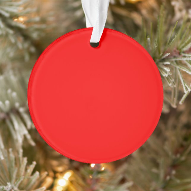 Red Circle Acrylic Ornament (Tree)