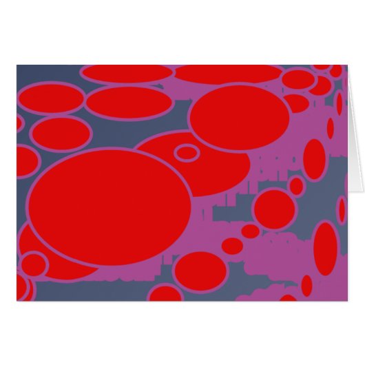red circle and dark blue purple abstract art cards (Front Horizontal)
