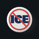 Red Circle Anti-Trump ICE Political Opinion Button<br><div class="desc">Anti-trump and anti-republican button pin. Navy Blue ICE name with a crossed circle signifying rejection. Share your political opinion and disgust/disappointment of the divisiveness, policies and hateful antics of the 45/47th president. Spread the word out to vote the GOP out. Let's give America a chance to return to normalcy and...</div>
