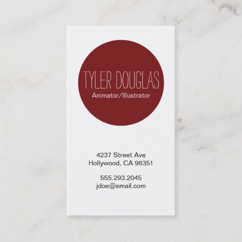 Red Circle Business Card